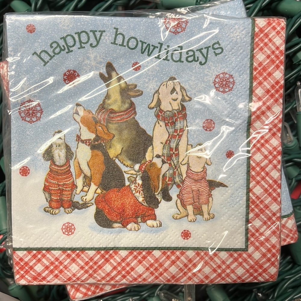40 Dog Holiday Cocktail Napkins Happy Howlidays Dogs Christmas